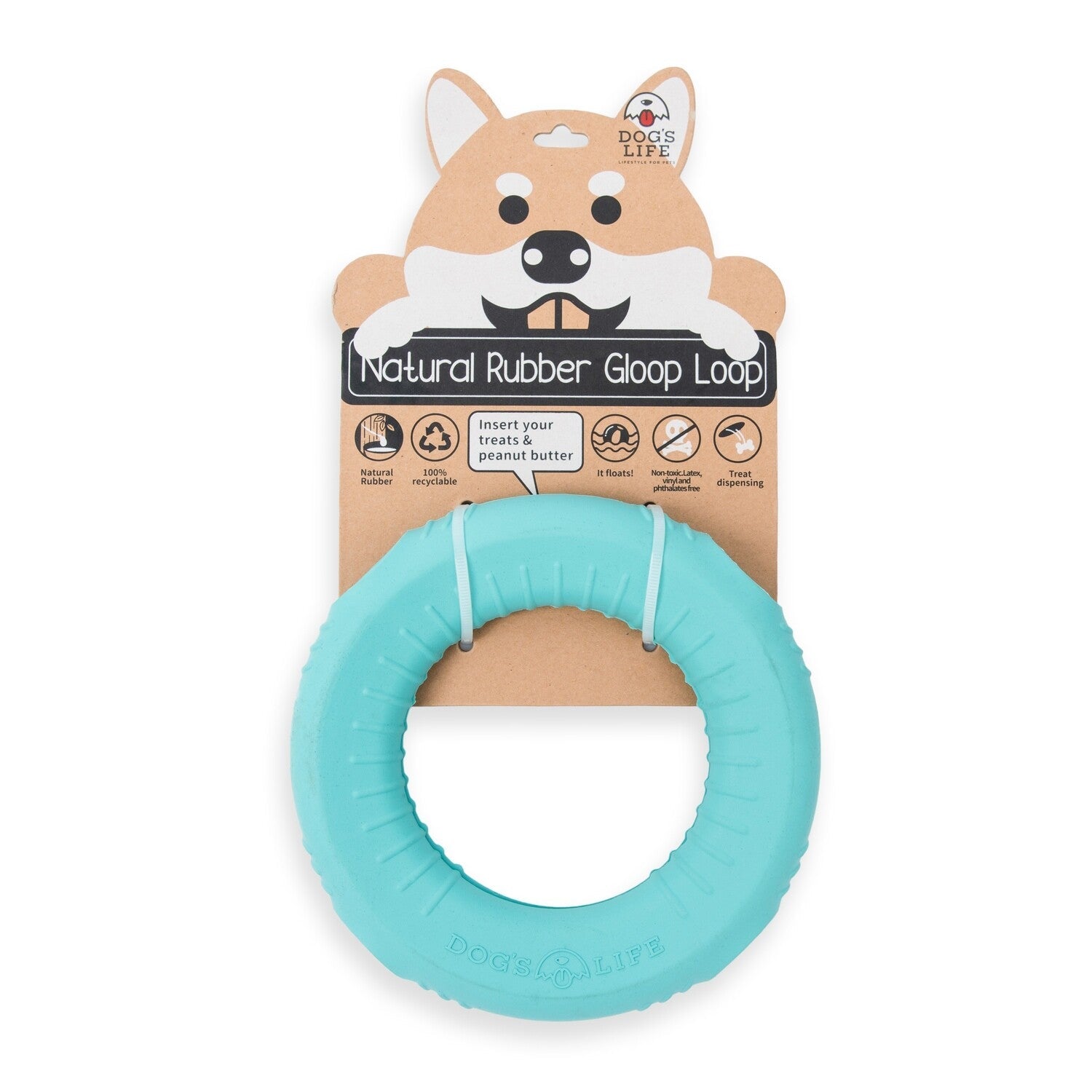 Dog's Life Natural Rubber Dog Toy Gloop Loop - Shopping4Africa