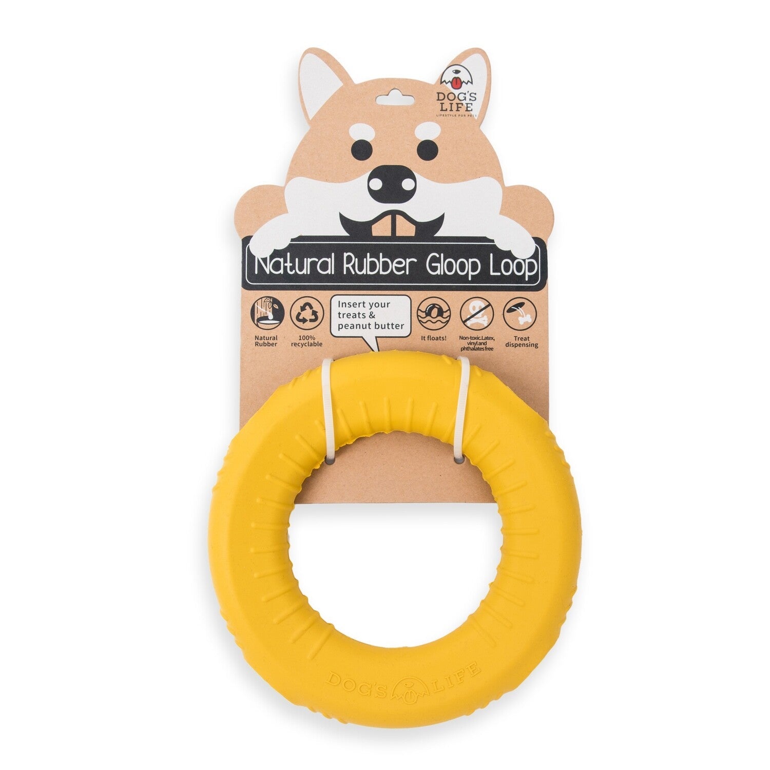 Dog's Life Natural Rubber Dog Toy Gloop Loop - Shopping4Africa