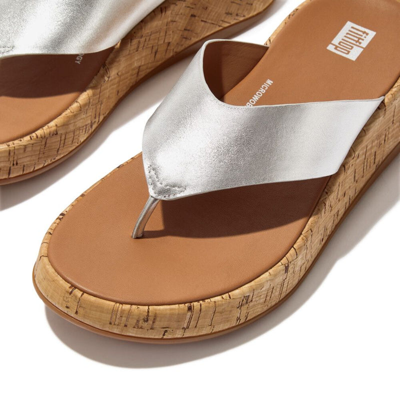 F-Mode Flatform Sandals Silver - Shopping4Africa