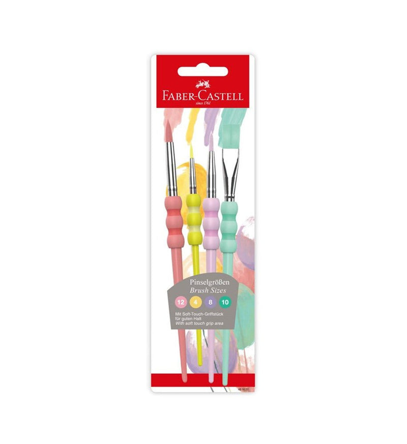 Faber-Castell Brushes - Soft Touch Pastel Paint Brush Set (4pc) - Shopping4Africa