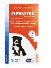 FIPROTEC DOG 10-20KG (MED) ORANGE Single - Shopping4Africa