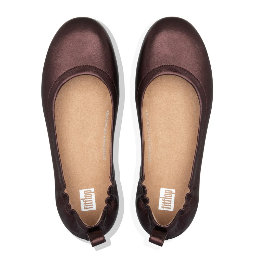 FitFlop Allegro Ballerina Chocolate Metallic - Shopping4Africa