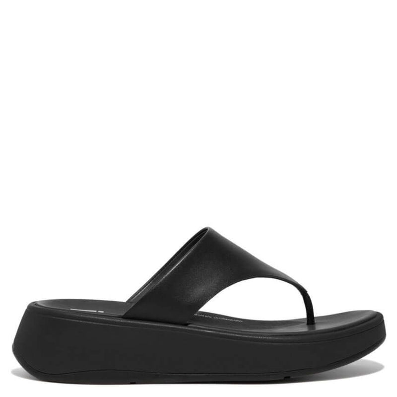 FitFlop F-Mode Flatform Leather Sandal All Black - Shopping4Africa