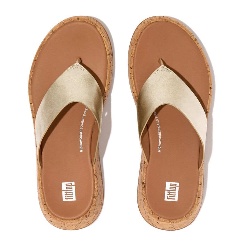 FitFlop F-Mode Flatform Sandals Platino - Shopping4Africa