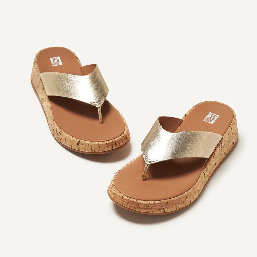 FitFlop F-Mode Flatform Sandals Platino - Shopping4Africa