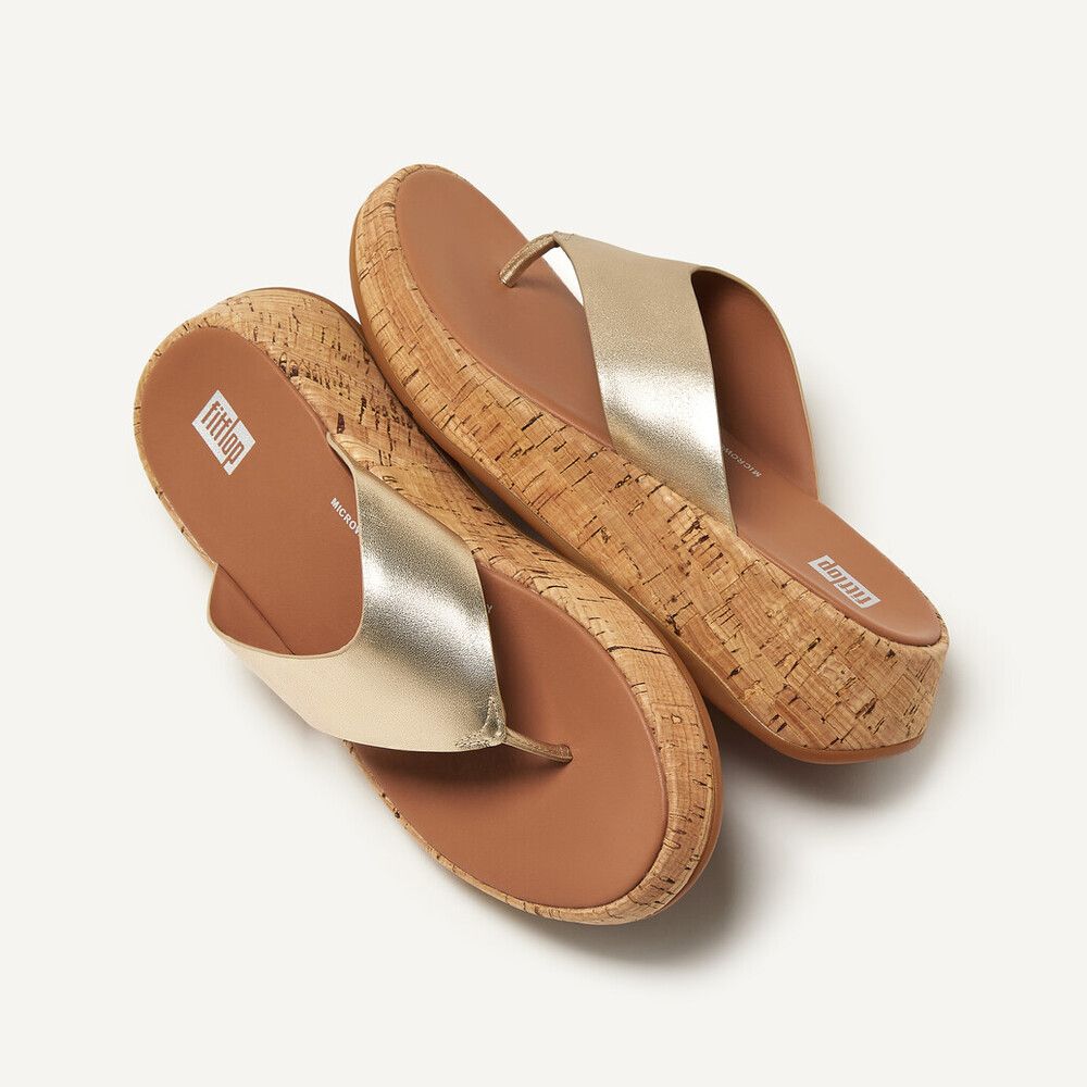 FitFlop F-Mode Flatform Sandals Platino - Shopping4Africa