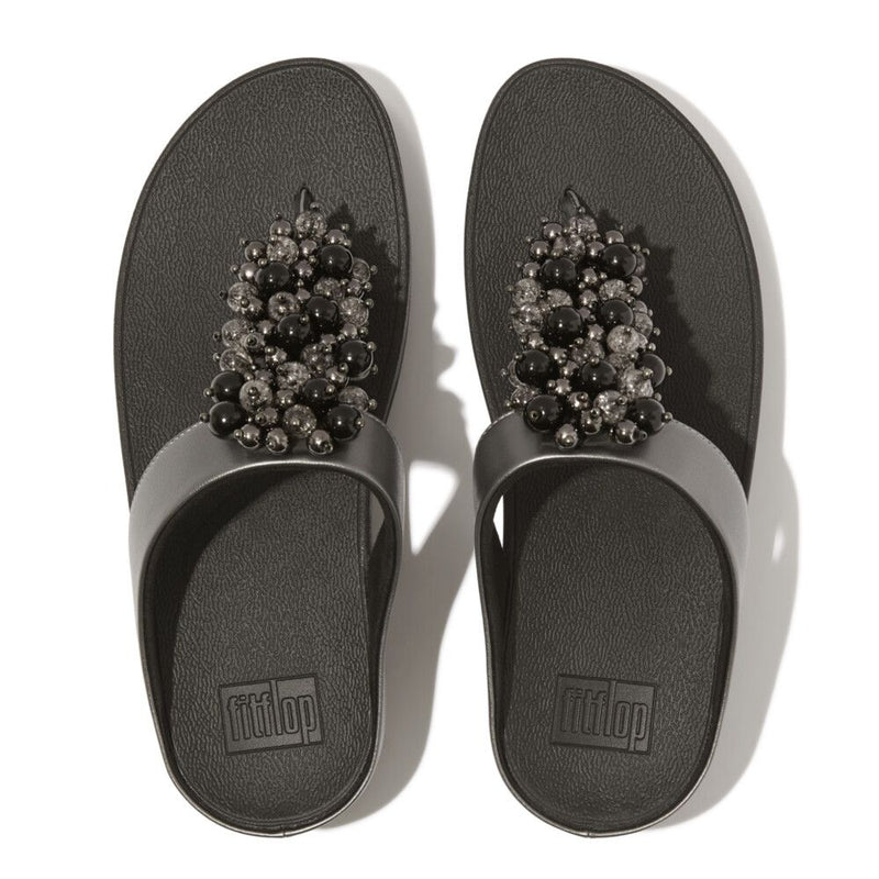 FitFlop Fino Bauble-Bead Pewter Black - Shopping4Africa