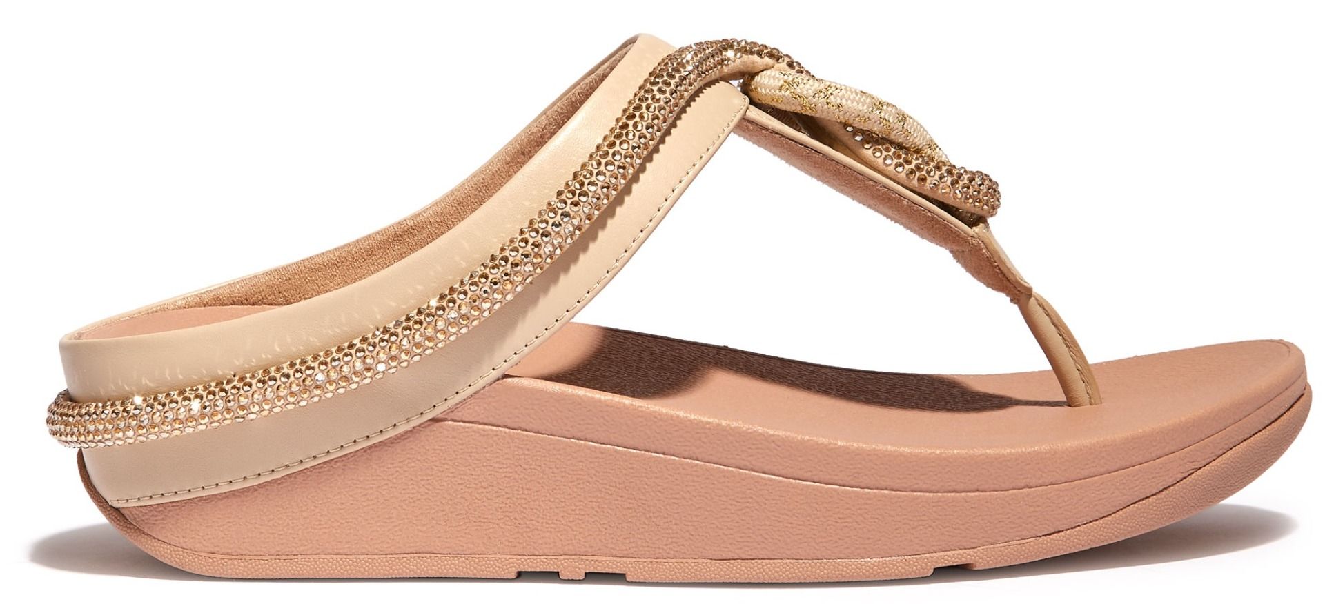 FitFlop Fino Crystal-Cord Leather Stone Beige - Shopping4Africa