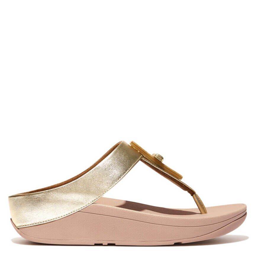 FitFlop Fino Resin-Lock Leather Platino - Shopping4Africa