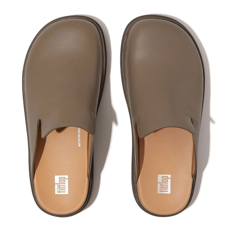 FitFlop Gen-FF Leather Mules Minky Grey - Shopping4Africa