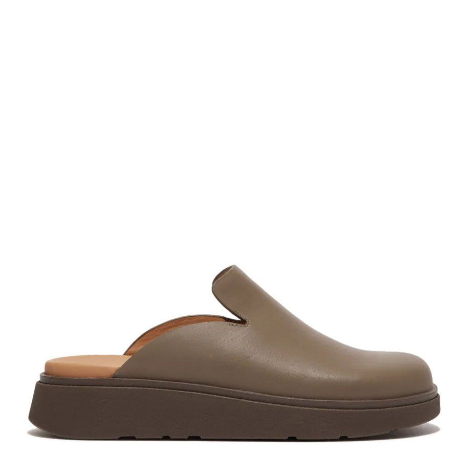 FitFlop Gen-FF Leather Mules Minky Grey - Shopping4Africa