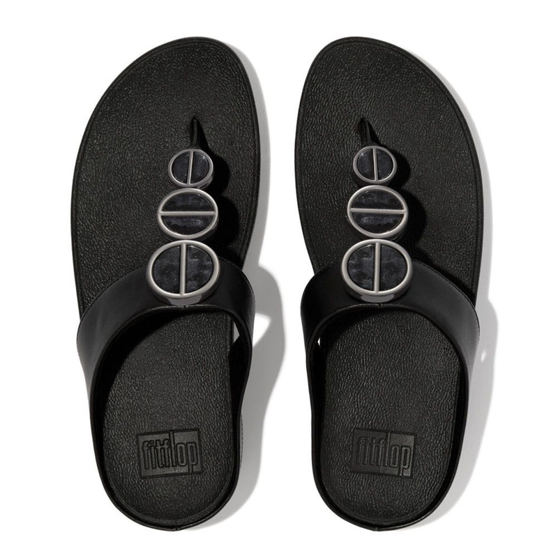 FitFlop Halo Metallic-Trim All Black - Shopping4Africa