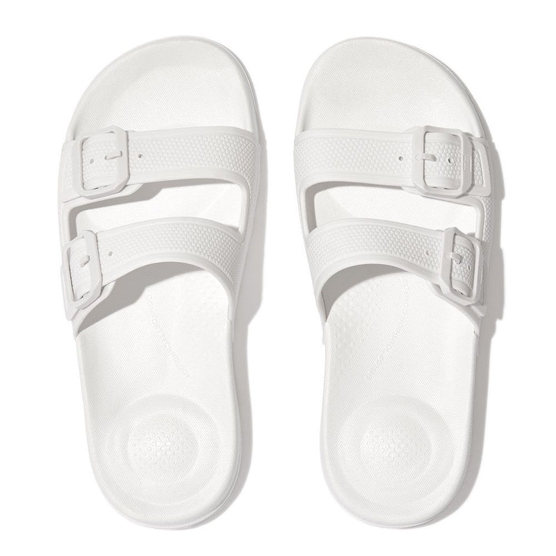 FitFlop iQushion Buckle Slides Urban White - Shopping4Africa