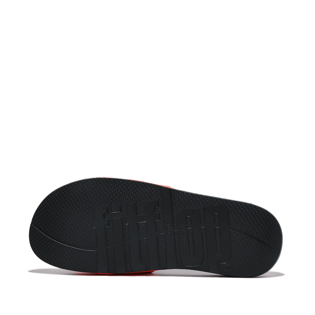 FitFlop iQushion Mens Slides Black/Neon Orange - Shopping4Africa