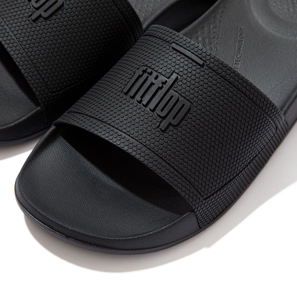 FitFlop Iqushion Slides All Black - Shopping4Africa