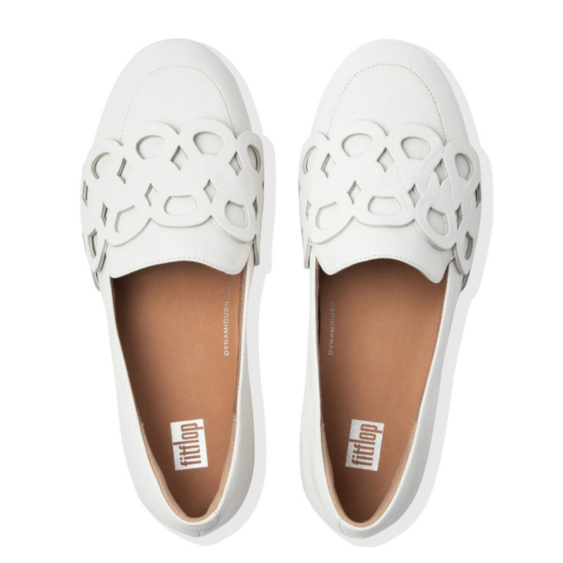 FitFlop Lena Entwined Loops Loafers Bright White - Shopping4Africa