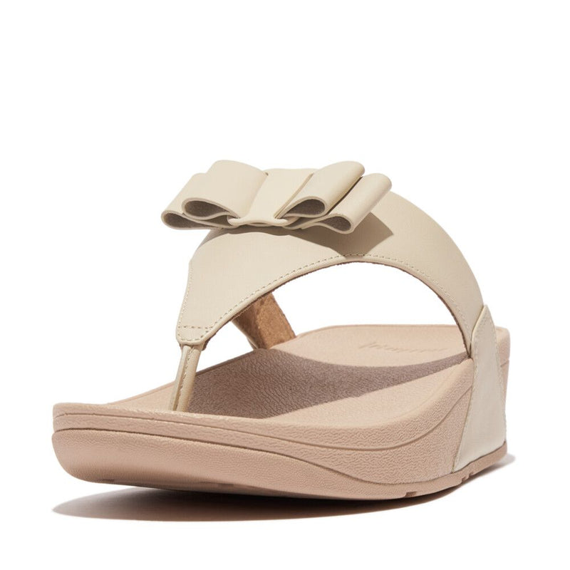 FitFlop Lulu Bow Leather Stone Beige - Shopping4Africa