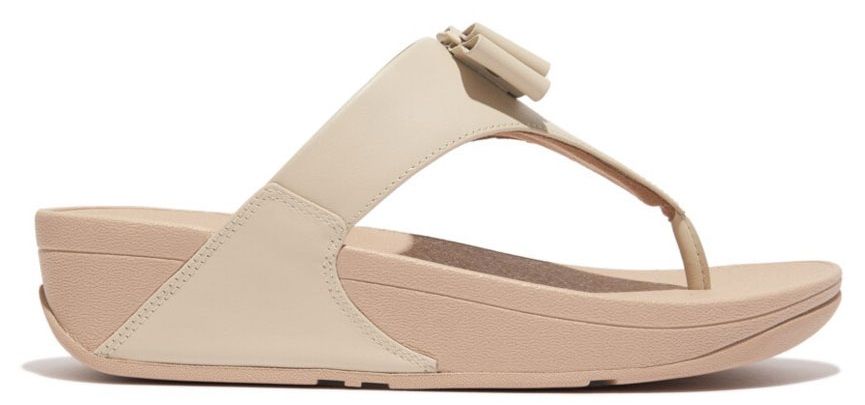 FitFlop Lulu Bow Leather Stone Beige - Shopping4Africa