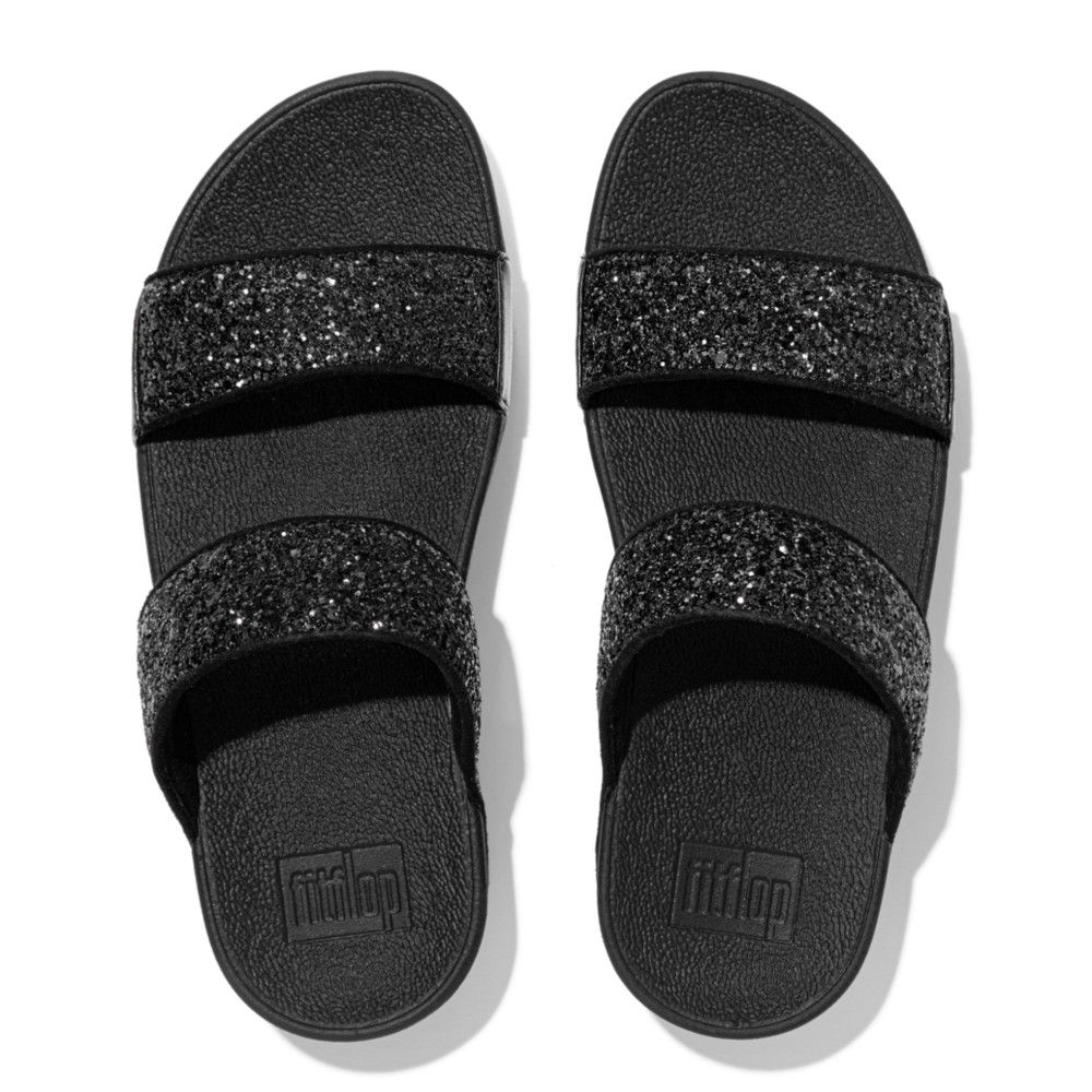 FitFlop Lulu Glitter Slide Black - Shopping4Africa