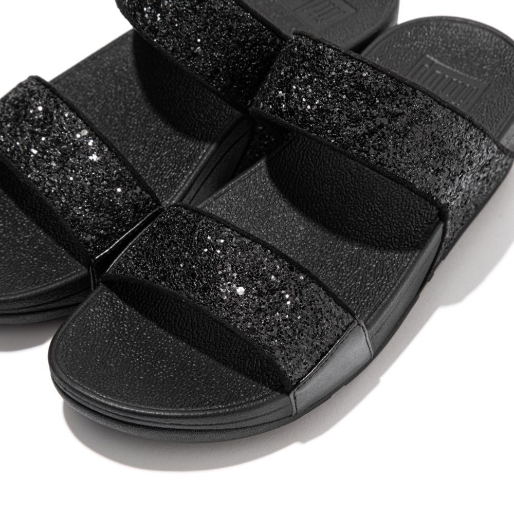 FitFlop Lulu Glitter Slide Black - Shopping4Africa