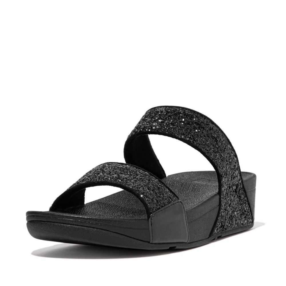 FitFlop Lulu Glitter Slide Black - Shopping4Africa