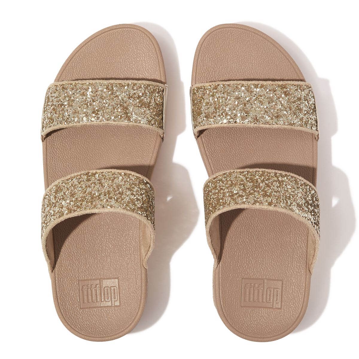 FitFlop Lulu Glitter Slide Latte Beige - Shopping4Africa