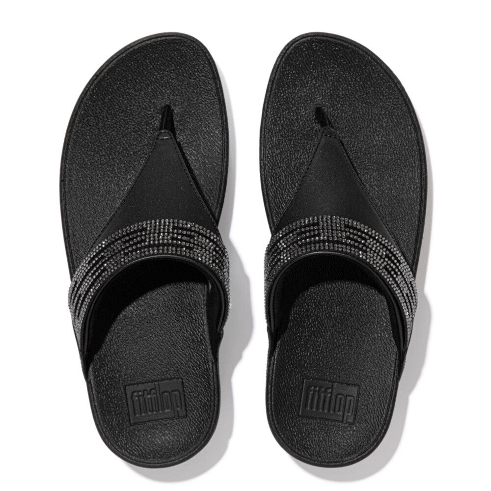 FitFlop Lulu L/Crystal L Sandals All Black - Shopping4Africa