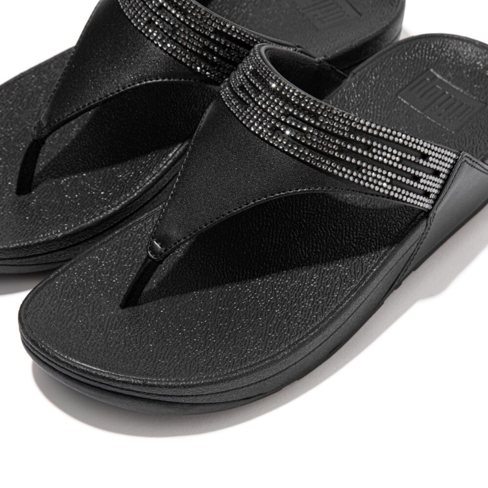 FitFlop Lulu L/Crystal L Sandals All Black - Shopping4Africa