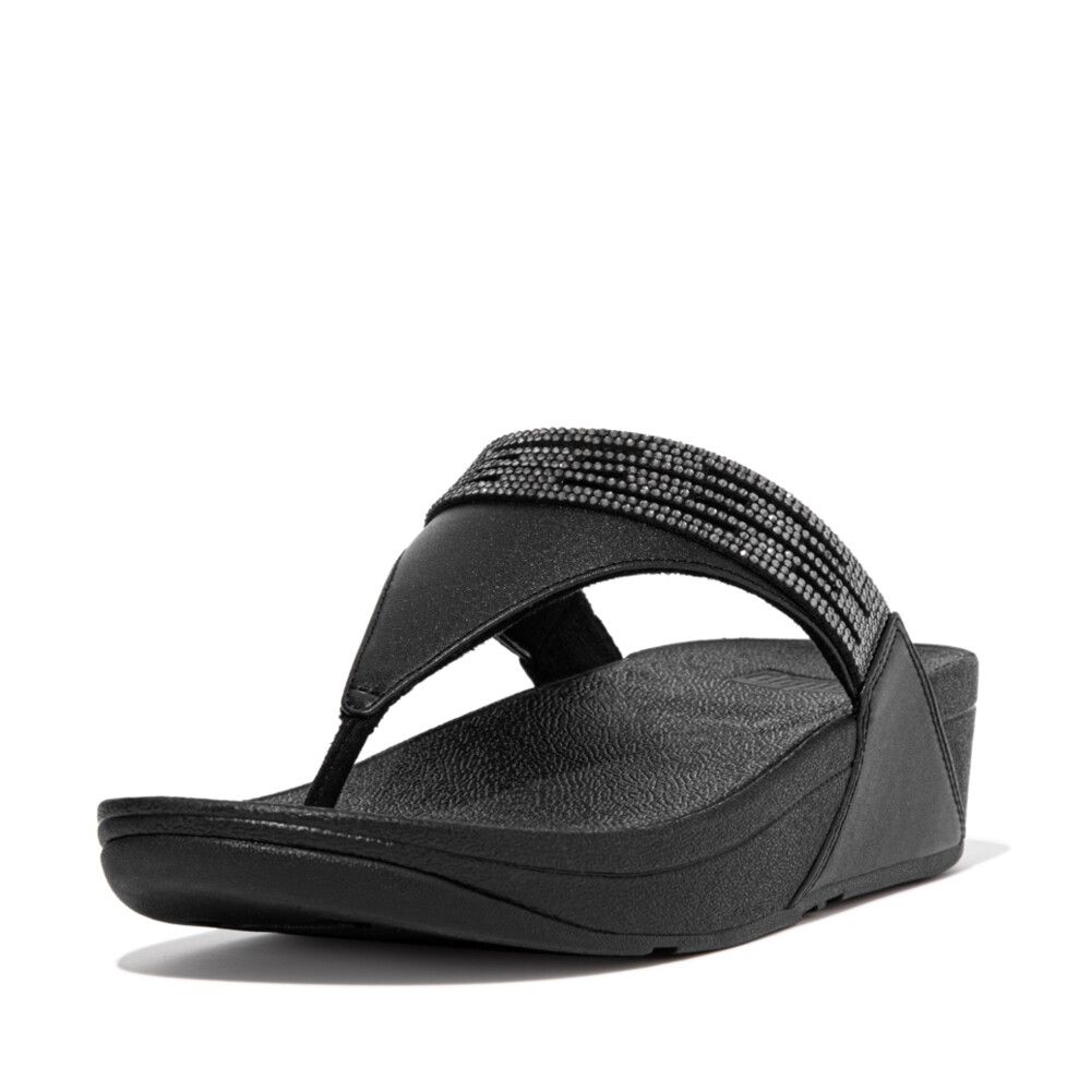 FitFlop Lulu L/Crystal L Sandals All Black - Shopping4Africa