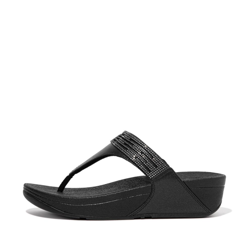 FitFlop Lulu L/Crystal L Sandals All Black - Shopping4Africa