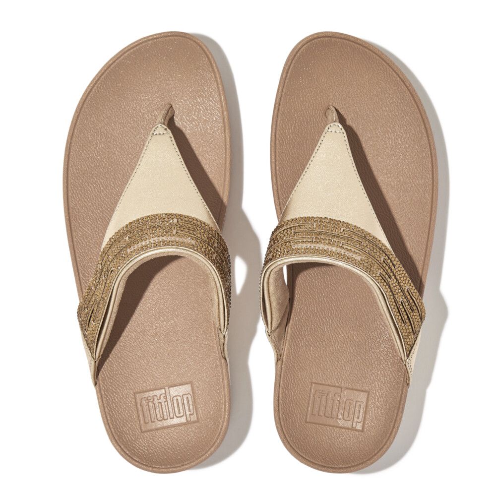 FitFlop Lulu L/Crystal L Sandals Platino - Shopping4Africa