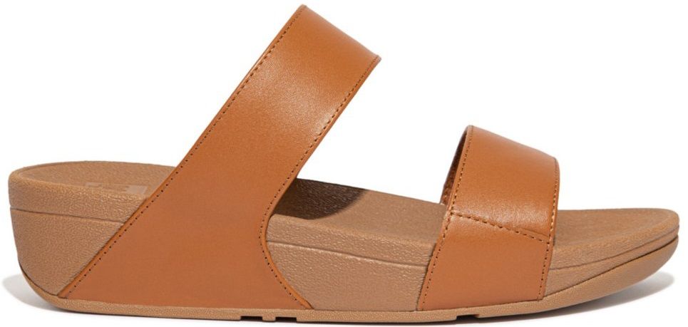 FitFlop Lulu Leather Slides Light Tan - Shopping4Africa