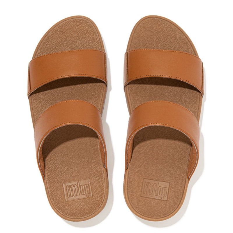 FitFlop Lulu Leather Slides Light Tan - Shopping4Africa