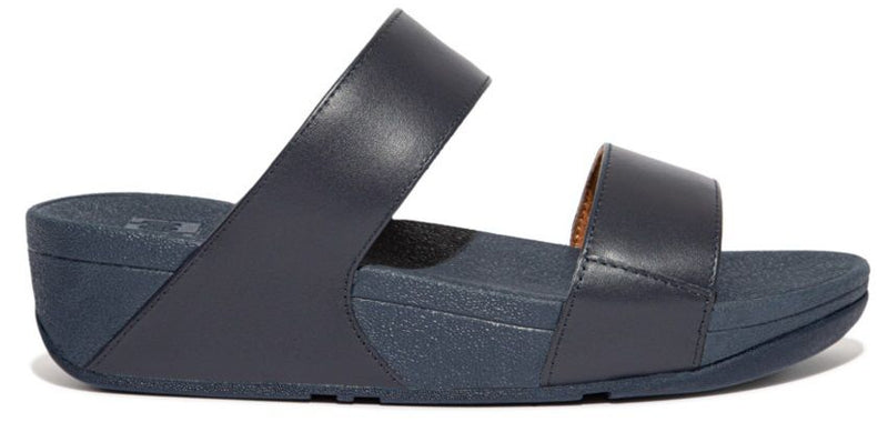 FitFlop Lulu Leather Slides Midnight Navy - Shopping4Africa