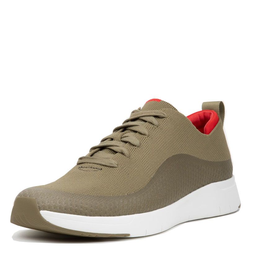 FitFlop Mens Eversholt Knit Sneaker Olive Green - Shopping4Africa