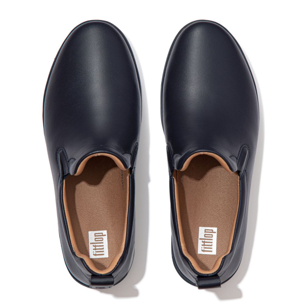 FitFlop Rally Leather Slip On Midnight Navy - Shopping4Africa