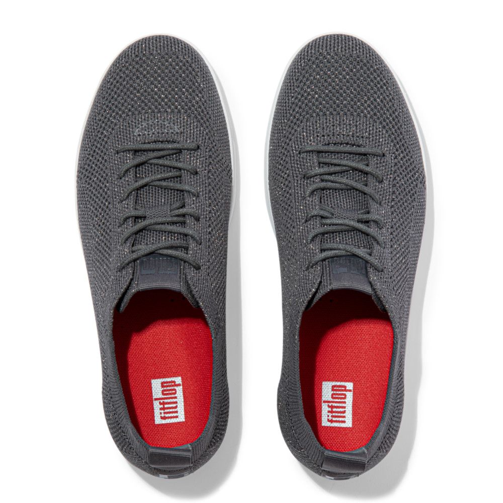 FitFlop Rally Tonal Knit Sneaker Metallic Pewter/Grey - Shopping4Africa