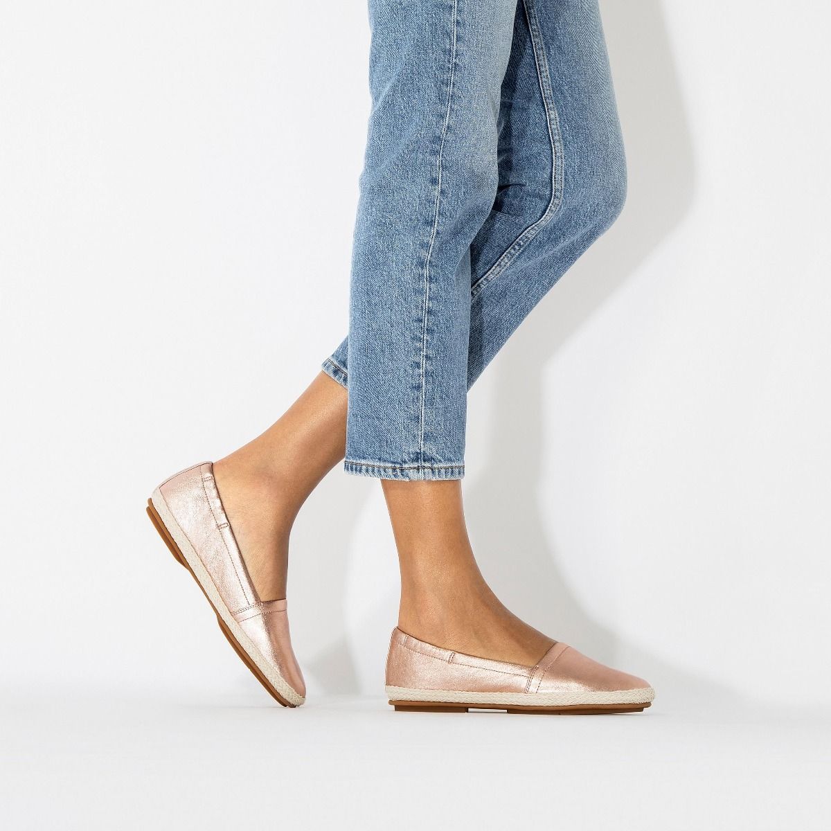 FitFlop Siren Leather Espadrille Rose Gold - Shopping4Africa