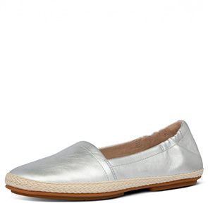 FitFlop Siren Leather Espadrille Silver - Shopping4Africa