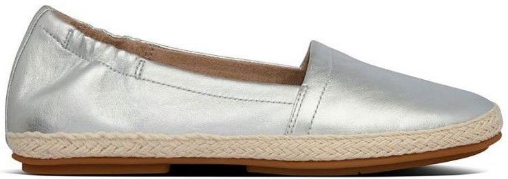 FitFlop Siren Leather Espadrille Silver - Shopping4Africa