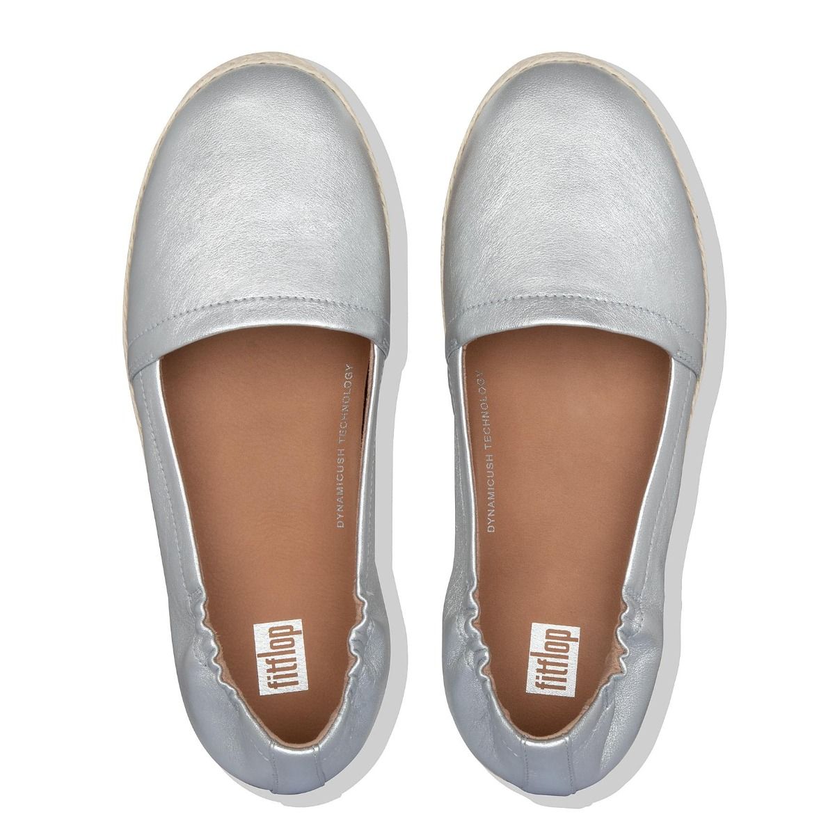 FitFlop Siren Leather Espadrille Silver - Shopping4Africa