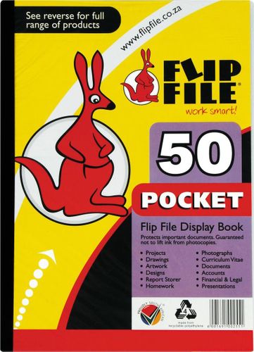 Flip File A4 50 Pocket 1ea - Shopping4Africa