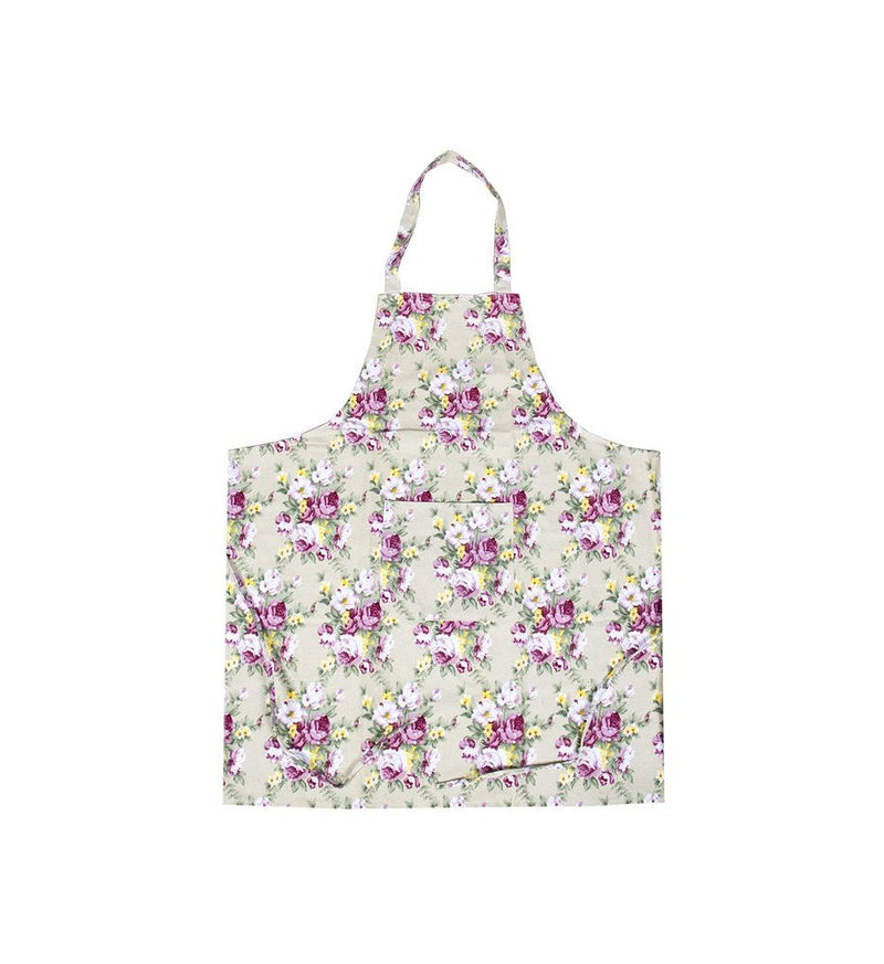 Flower-Motive Material Apron - Adult Size L - Shopping4Africa