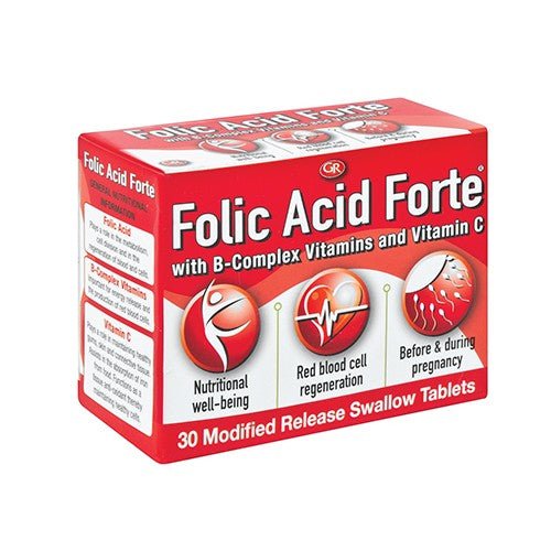 Folic acid forte 30 tablets georen - Shopping4Africa