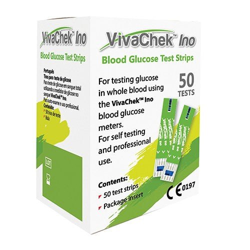 Glucose 5 second test Meter Kit VIVACHEK INO + 1 Box Test Strips (x50 strips) - Shopping4Africa