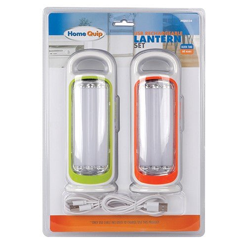 HOME QUIP USB RECHARGEABLE LANTERN SET - Shopping4Africa