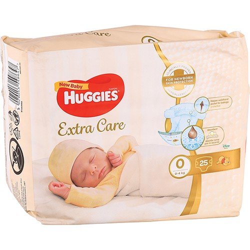 HUGGIES EXTRA CARE SIZE 0 PACK OF 25 - Shopping4Africa