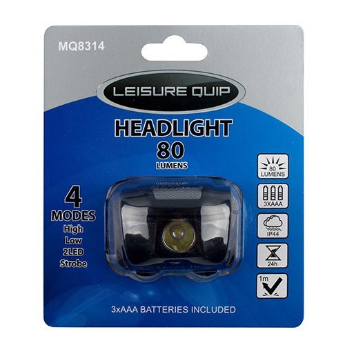 Leisure quip headlight 80 lumens strap - Shopping4Africa