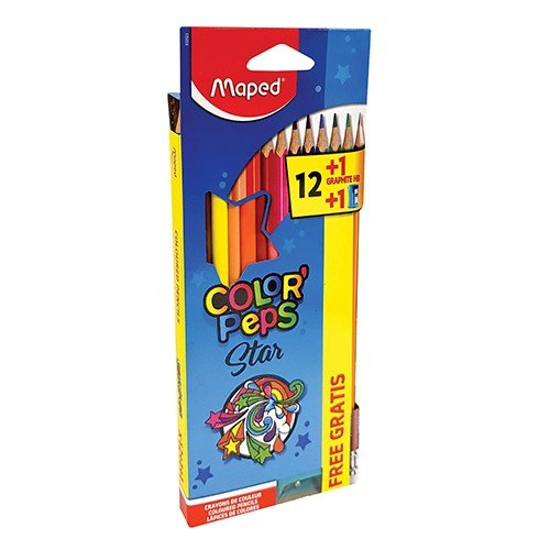 Maped Colour Pencils Peps 12's 1 Plus FREE Pencil and Sharpener - Shopping4Africa