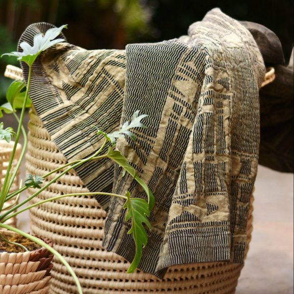 Metallic Bogolan Lounge Throw - Shopping4Africa